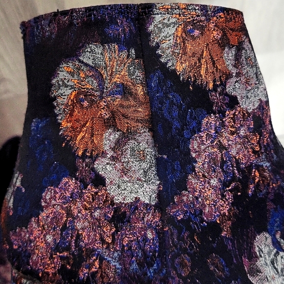 ZigiSoho Womens 7 Nydia Floral Tapestry Side Zip Ankle Bootie Metallic Colorful - Picture 8 of 9